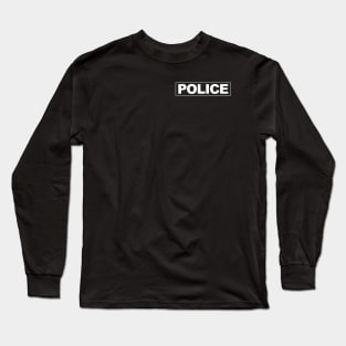 Police Shirt Front & Back Print Police Law Enforcement Long Sleeve T-Shirt